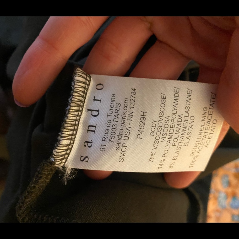 Sandro Ankle Zip Olive Green Leggings - Picture 7 of 8